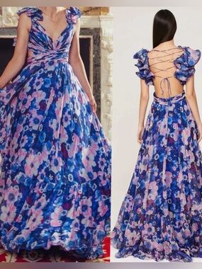 Mac Duggal Floral Cutout Gown
blue & Pink Floral Maxi Dress size 2